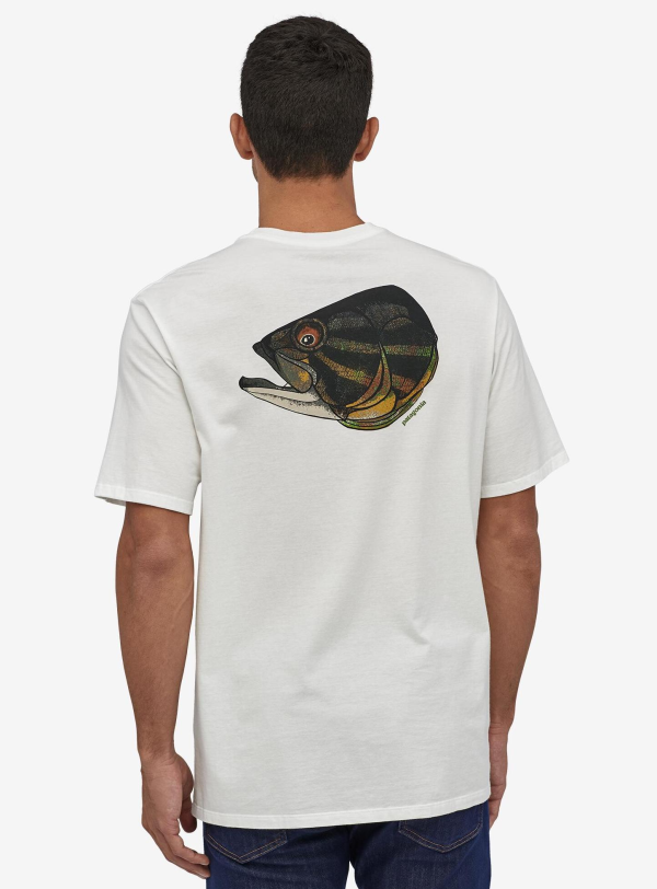 Patagonia Fish Noggins Organic T-Shirt WESN Model Back Patagonia Fish Noggins Organic T-Shirt WESN Model Back